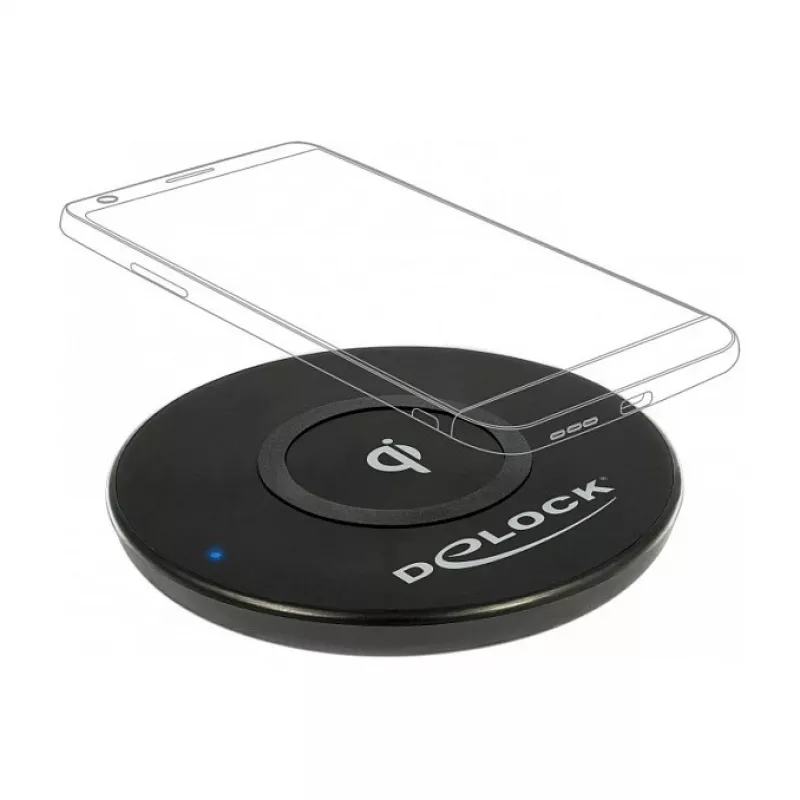 Bezvadu lādētājs iekštelpām DeLOCK 65917 Melns USB