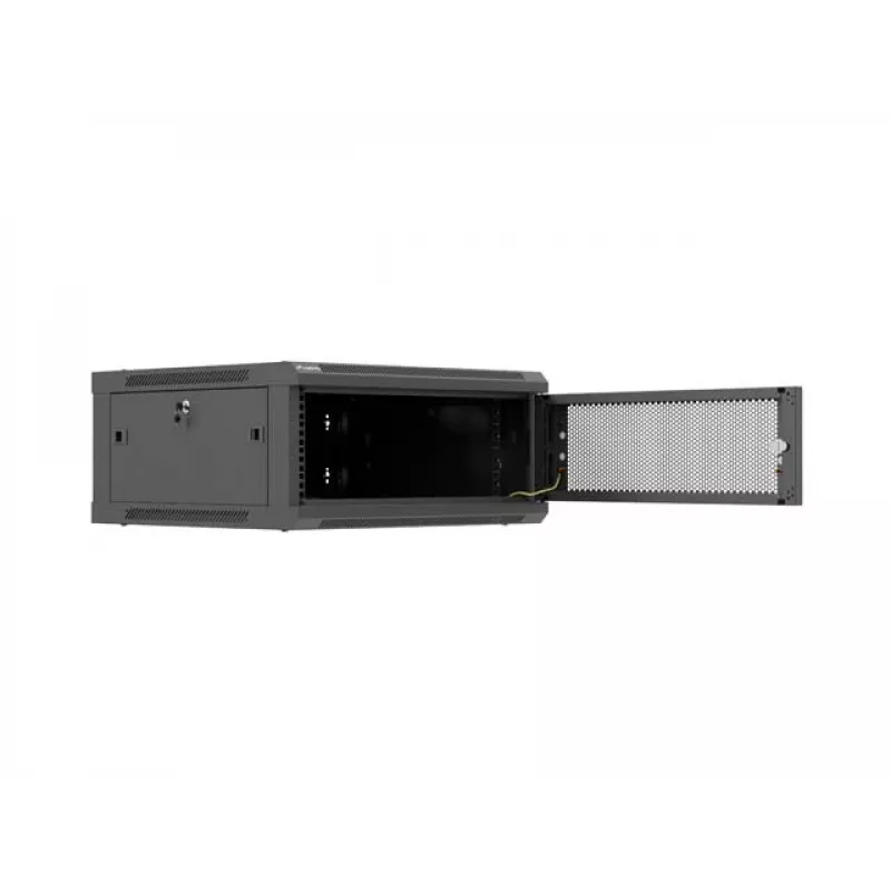 Pie sienas montējams 19 collu 4U LANBERG instalācijas skapis 600x600 mm, melns