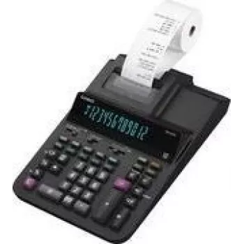 Desktop Printing Calculator CASIO DR-200R-BK, kompakts melns drukājošs kalkulators