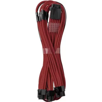CableMod 12VHPWR uz 3× PCIe ModMesh kabelis 60 cm — CableMod C-Series Pro (Tumši sarkans)