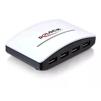 USB Hub DeLOCK 4 Ports 5000 Mbit/s Melns Balts
