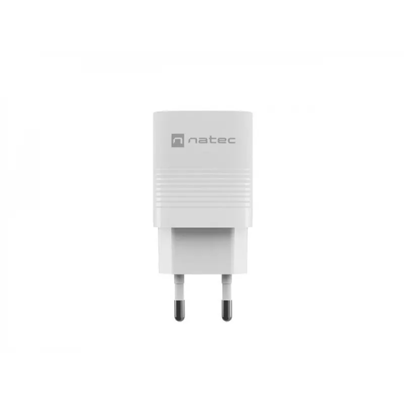 Vadu mobilās ierīces lādētājs NATEC NUC-2140, 30W, USB-C PD 3.0 + USB-A, Samsung AFC, Balts