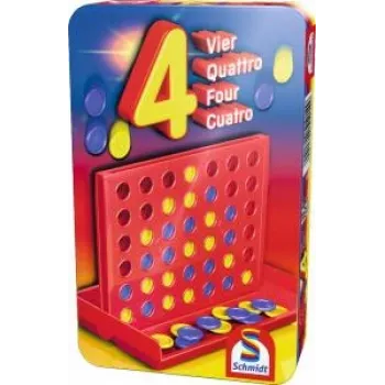 Schmidt Spiele Vier (51214) - Kompakta stratēģijas galda spēle 2 spēlētājiem no 6 gadiem