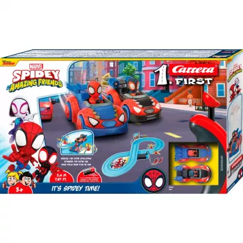 Slotcar komplekts CARRERA FIRST Spidey 20063049 — bērnu iesācēju trase