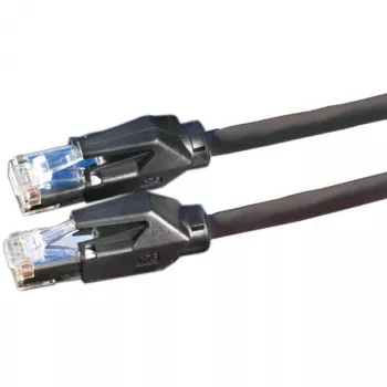 DTWYLER Patch kabelis Cat.6 Class E S/FTP CU 7702 flex LSOH Hirose TM21 melns 1m