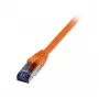Patch kabelis RJ45 CAT6A 500MHz 0,5m oranžs S-STP (S/FTP) TPE/LSZH (Superflex) AWG26 Syner