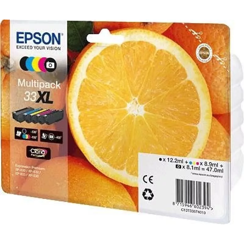 Epson Oranges C13T33574010 oriģināla tintes kasetne 1 gab. Foto melna