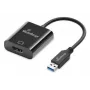 USB-A uz HDMI audio un video pārveidotājs MediaRange MRCS232, 20 cm kabelis, melns