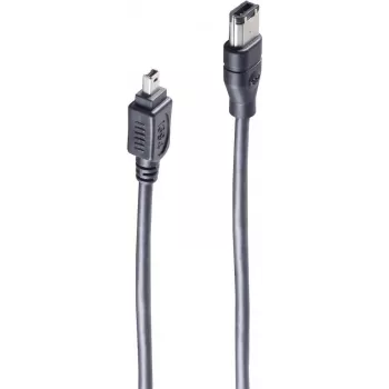 FireWire kabelis ShiverPeaks BS77213 3m 4-p 6-p Melns