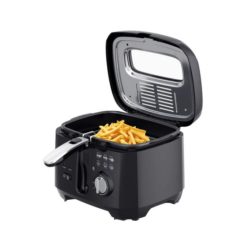 ELDOM Fryer FREET, 2.5 L, 400 g frī kartupeļu, temperatūras regulators, izņemama eļļas tvertne, melna