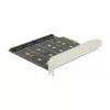 DeLOCK 89888 PCIe interfeisa karte ar četriem M.2 slotiem SATA diskiem