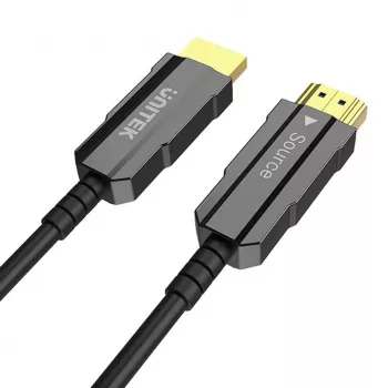 Unitek HDMI optiskais kabelis C11072BK03-7M — 7 m, HDMI 2.0, 4K 60Hz, vīrietis-vīrietis, melns