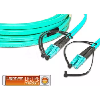 Lightwin LDP-50 LC-LC 8.0 OM3 FD optiskās šķiedras kabelis 8 m, akvamarīna krāsa (LDP-50 LC-LC 8.0 OM3 FD)