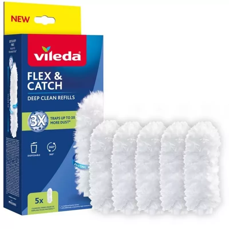 VILEDA Flex&Catch putekļu slotiņas nomaiņas ieliktņi 5 gab. 177664