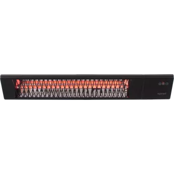 Infrasarkanais sildītājs SUNRED PRO25W-SMART, sienas montāžas trīsstūrveida tumšs, 2500 W, melns, IP55
