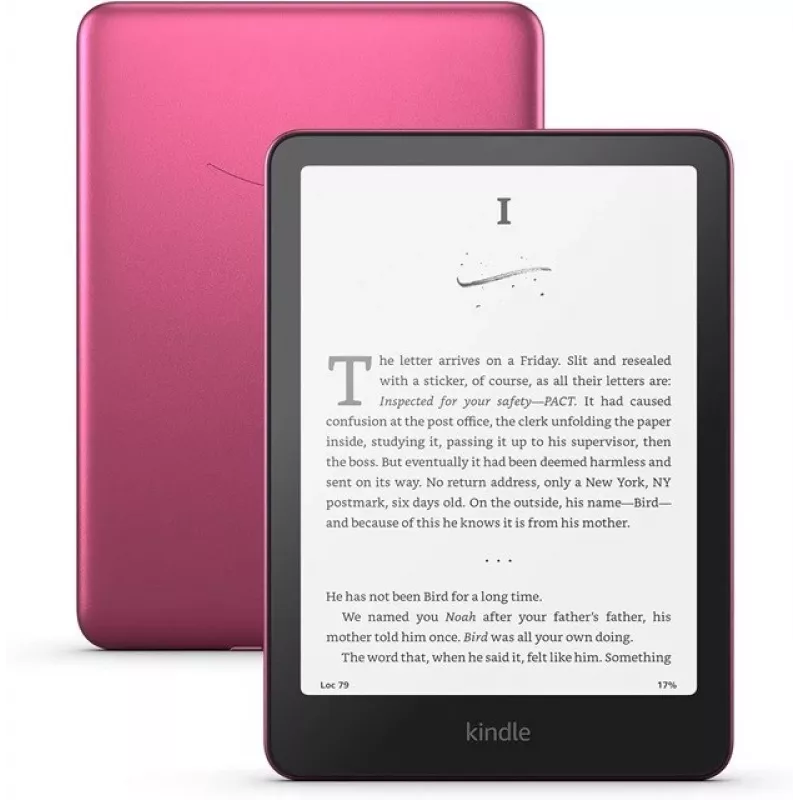 E-grāmatu lasītājs Amazon Kindle Paperwhite Signature Edition 2024 — 7 collu ekrāns, 32 GB, IPX8 ūdensizturīgs, USB-C, aveņu krāsā