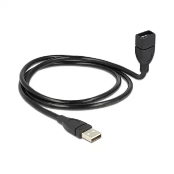 USB kabelis DeLOCK 1m USB 2.0 USB A Melns