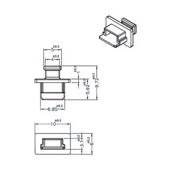Aizsargvāciņš USB Mini-B ligzdai DeLOCK 64011