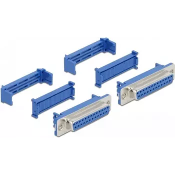 DeLOCK 66597 D-Sub 25 sievišķais savienotājs zils