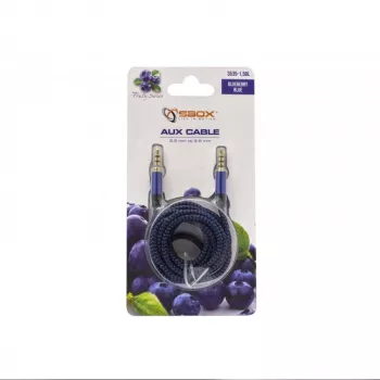 Sbox 3535-1.5BL AUX kabelis 3.5mm uz 3.5mm melleņu zils