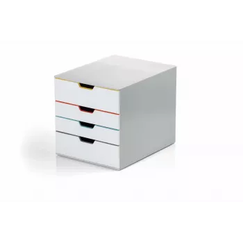Durable VARICOLOR MIX 4 plastmasas atvilktņu bloks pelēks 4 atvilktnes