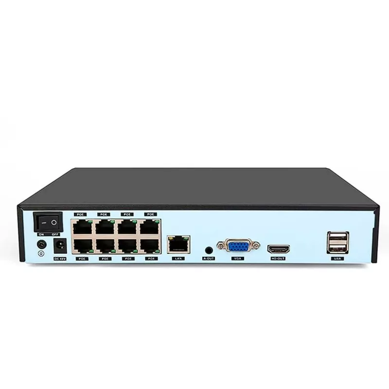Tīkla video ierakstītājs FOSCAM FN9108HE 8 kanālu 5MP POE NVR Melns