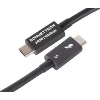 Thunderbolt kabelis Sonnet TCB-TB5-08M, vīriešu-vīriešu, 0.8 m, 80 Gbit/s, melns