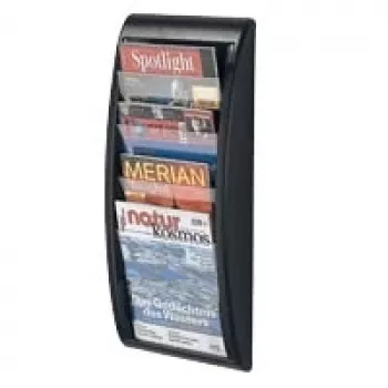 Paperflow sienas prospekta turētājs Wand A4 augsts, 4 nodalījumi, antracīts