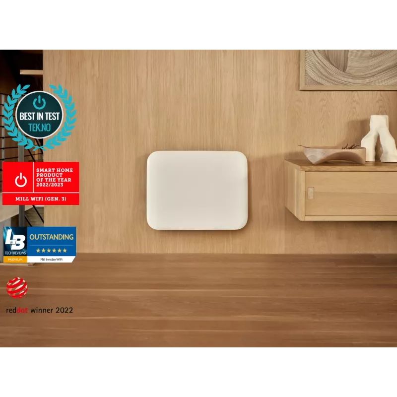 Paneļsildītājs Mill PA400WIFI4 400W 4-6 m² Balts IPX4