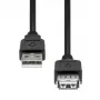 USB pagarinātājkabelis ProXtend USB2AAF-003 3 m, USB A vīrišķais uz USB A sievišķo, melns