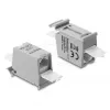 DELOCK Cat.6A RJ45 savienotājs dubultā ligzda-ligzda DIN sliedei, pelēks