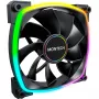 MONTECH RX140 PWM 140mm ARGB reversais korpusa ventilators - Melns