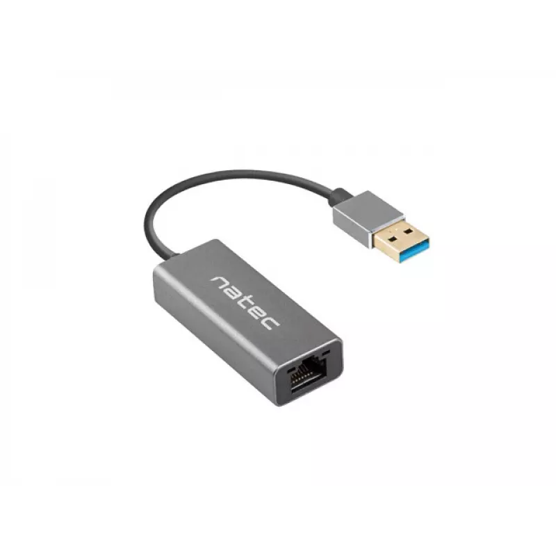 Natec Cricket NNC-1924 USB 3.0 Type-A uz RJ45 Ethernet adapteris, 1000 Mbit/s, 15 cm kabelis, melns