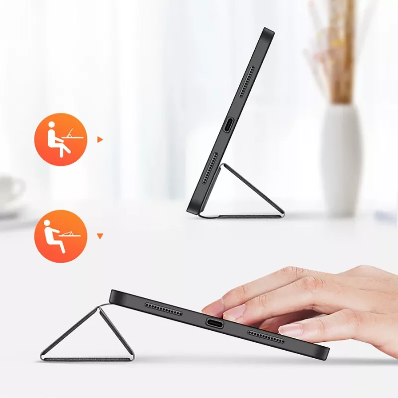 Dux Ducis DUX DUCIS DOMO salokāms vāciņš ar irbuļa glabāšanu iPad 10 (2022) melns