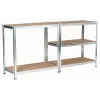 Metāla plauktu sistēma sudraba 180x90x40 cm