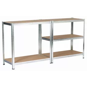 Metāla plauktu sistēma sudraba 180x90x40 cm