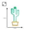 Dekoratīvā neona gaisma MANTA SNL07GNT Cactus Green Yellow, neona zīme