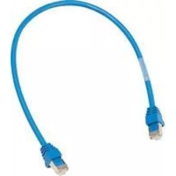 Ethernet savienojuma kabelis Hager ZZ45WAN100, RJ‑45 uz RJ‑45, zils, 1 m