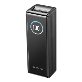 Power bank EcoFlow RAPID EF-RAPID25K140W-B-EU 25000 mAh, 3 porti (2×USB-C, 1×USB-A), Melns