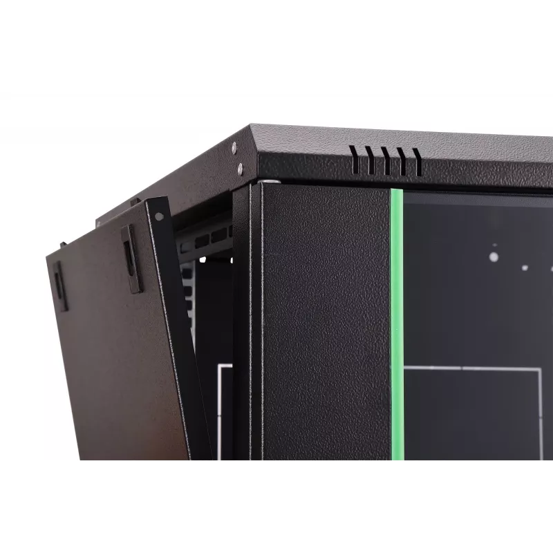 Sienas 19 collu skapis DIGITUS Dynamic-N DN-37103 — 7U, 600x600 mm, IP20, neizjaukts, melns