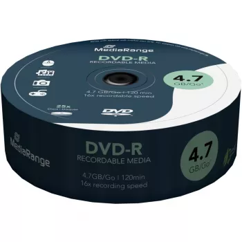 MediaRange MR403 25 gab. DVD-R 4,7 GB 120 min. 16x uzmava