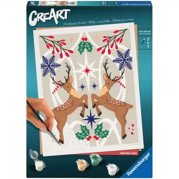 Ravensburger CreArt krāsošanas komplekts – Ziemassvētku briedis