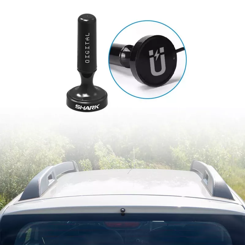 Automašīnas DVB-T antena Shark SHA301CAR ar aktīvo pastiprinātāju TV uztveršanai transportlīdzeklī