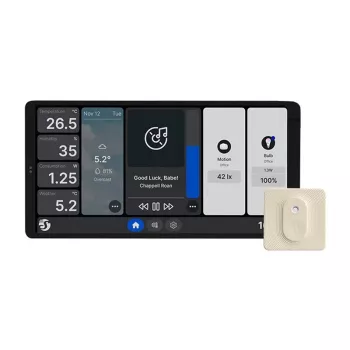 Divu paneļu sienas displejs Shelly Wall Display X2 WiFi/BLU (sudrabs) + BLU H&T