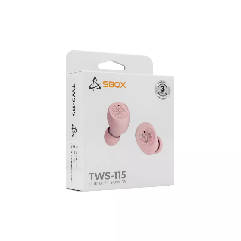 Bezvadu austiņas SBOX EB-TWS115 Rozā