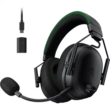 Razer BlackShark V3 Pro Xbox, bezvadu spēļu austiņas, melnas, ANC, 2,4 GHz dongle, Bluetooth, USB, 3,5 mm ligzda