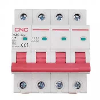 CNC Slēdzis, 4P, 25A, C klase, 6kA