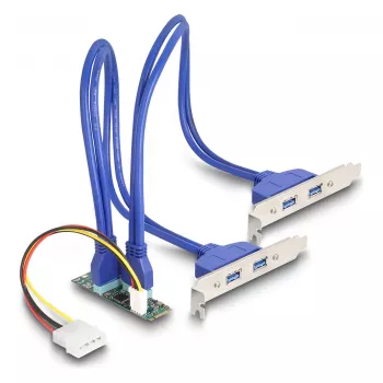 DeLOCK 61066 Iekšējais USB 3.2 Gen 1 adapteris M.2 vīrišķais Melns