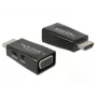 DeLOCK 65901 HDMI A uz VGA un 3.5 mm audio pārveidotājs, melns