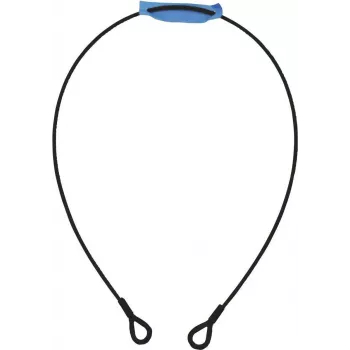 Tērauda trose EUROLITE 5801049C 1000 x 4 mm melna ar cilpas uzgali